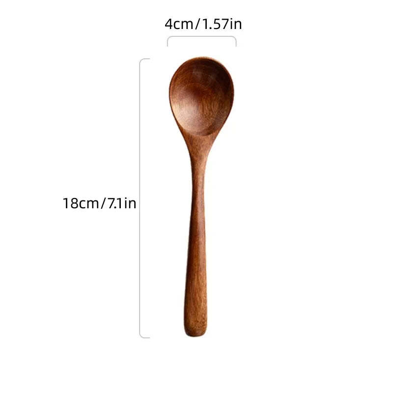 4 Piece Pack Wooden Soup Spoon